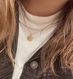 お守り ゴールドシルバー 金属アレルギー ネックレス 太陽✨サージカルステンレス