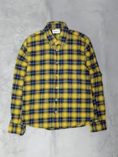 DENIME ドゥニーム チェック柄 長袖 ネル シャツ アメカジ イエロー