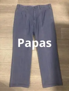 Papas パパス メンズ 綿 パンツ ボトムス XL ブルー系のサムネイル