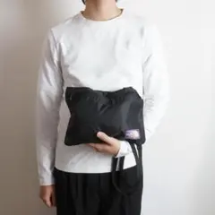 THE NORTH FACE ナイロンサコッシュクラッチバッグ 黒/QW13