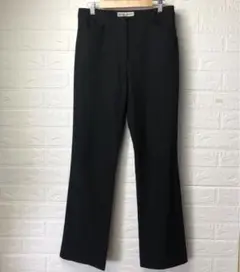 NATURAL BEAUTY BASICブラック フレアパンツ ハイウエストXL
