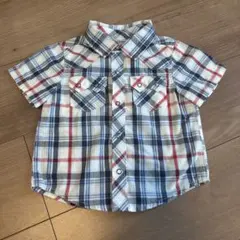 OLD NAVY チェック柄 半袖シャツ 12-18ヶ月