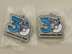 ポケモン 30周年　メタルチャームマスコット　ゼニガメ・カメックス