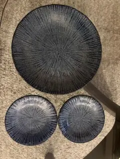 アクタス ダークブルー皿 大小2枚(計4枚)セット