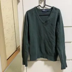 Polo by Ralph Lauren グリーン Vネック セーター