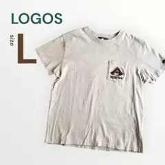 【1枚でおしゃれ♪】LOGOS 刺繍ポケット付き Tシャツ Lサイズ ベージュのサムネイル