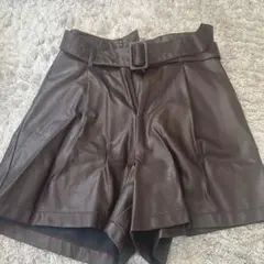 INGNIブラウンショートパンツ ベルト付き