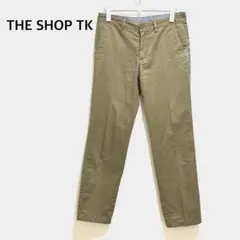 【ザ ショップ ティーケー】コットン使用 ストレートパンツ ベージュ Lサイズ