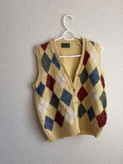 EAST BOY ダイヤモンド柄 ニットベスト