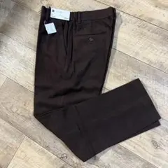 新品未使用 廃盤レア GU 茶色 起毛 イージートラウザーズ S キモウ