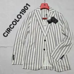 ♂新品・テーラードJKT【CIRCOLO1901】ストレッチ　48　ストライプのサムネイル