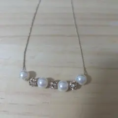 ネックレス　パール 調 シンプル