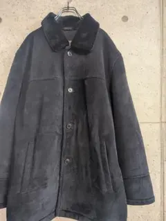 H.L HENRI-LUC CHAPUIS フェイクムートンジャケット　L　黒