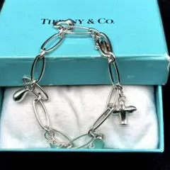 Tiffany ティファニー 5チャーム ブレスレット シルバー925 極美品 