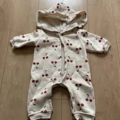 チェリー柄ロンパース