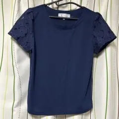 ROPÉ PICNIC ネイビー 半袖トップス Tシャツ　レース　M