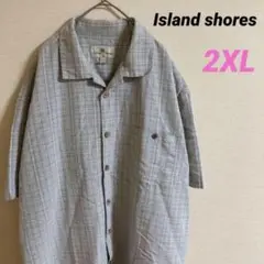 Island shores オープンカラー シャツ 半袖 2XL