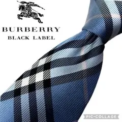 BURBERRY BLACK LABEL ネクタイ　ノバチェック　ライトブルー