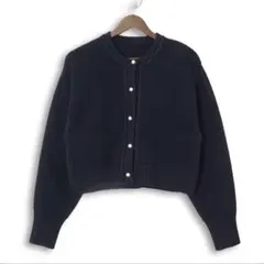 Simplicite シンプリシテェ パールボタン ニット カーディガン