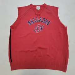 ZOY　ゾーイ　VネックベストBALLADES　赤系