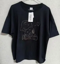 スヌーピー　チャーリーブラウン　Tシャツ　半袖　刺繍　レディースLのサムネイル