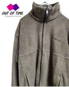 90s Columbiaコロンビア フルジップ フリースジャケットアースカラーL