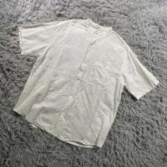 UNIQLO ユニクロ リネンコットンシャツ 半袖 XL ホワイト 白 麻混のサムネイル