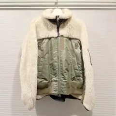 sacai バックプリーツ ジップアップ ブルゾン 24-07390 - メルカリ
