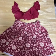 赤いフリル水着セット (女の子用)