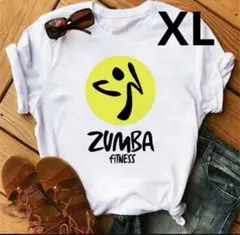 ズンバ Tシャツ ヨガ　ダンスウェアZUMBA レディース　XLサイズホワイト