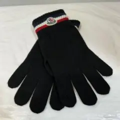 MONCLER モンクレール ニット手袋 MONCLER モンクレール 手袋 ニットグローブ ブラック - メルカリ