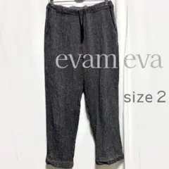 evam eva エヴァムエヴァ リネンコットンパンツ size2