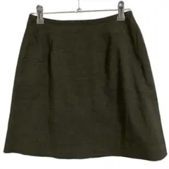 ミニスカート グリーン バックボタンアクセント Mサイズ