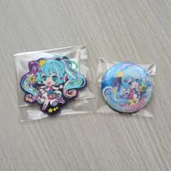 マジカルミライ 10thあそーと ラバーキーホルダー　缶バッチ