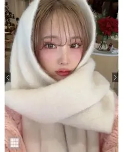 マフラー　アイボリー