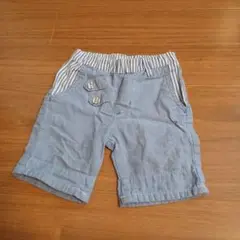 ☆青いストライプウエストバンドショートパンツ