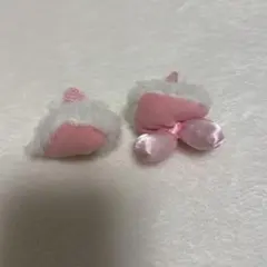 ディズニーリゾート　マリーちゃん　耳　パッチン　髪飾り　ヘアピン　リボン