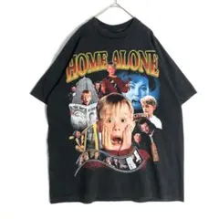 3690　HOME ALONE ホームアローン　ビッグプリント　Tシャツ　黒のサムネイル