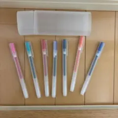 無印色ペン8本セット ケース付き　未使用品