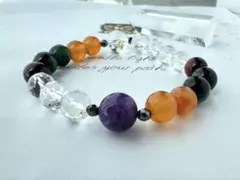 【受注制作】徳丸モデル ブレスレット / 天然石 Tokuria 戌年 彫刻水晶