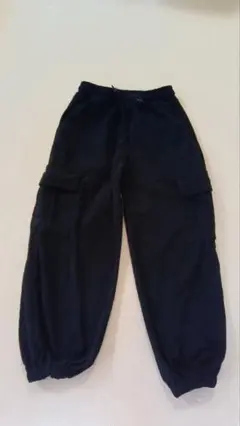 ブラック　 コーデュロイ カーゴパンツ130cm