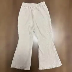 terawear emu しまむら　アイボリー　フレアパンツ