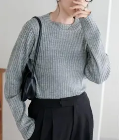 メランジリブニット
