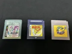 ポケットモンスター クリスタル　金　ピカチュウ　3個セット　ゲームボーイカラー