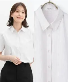 Honeys ストライプ 半袖シャツ ピンクのサムネイル