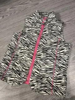 lei 海外 ゼブラ柄ダウンベスト キッズ コギャル