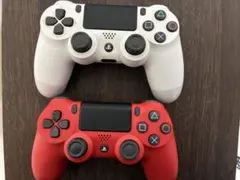 PS4 ワイヤレスコントローラー CUH-ZCT2J レッド・ホワイト