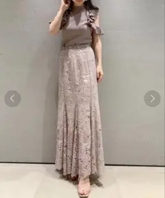 SNIDEL スナイデル カッティングレースマーメイドスカート