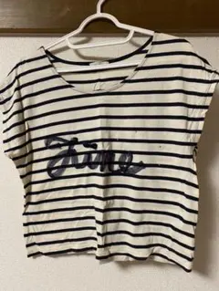 ボーダー ロゴTシャツ