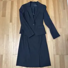 【COMME CA ISM】黒 ストライプスーツ レディース 上下セット